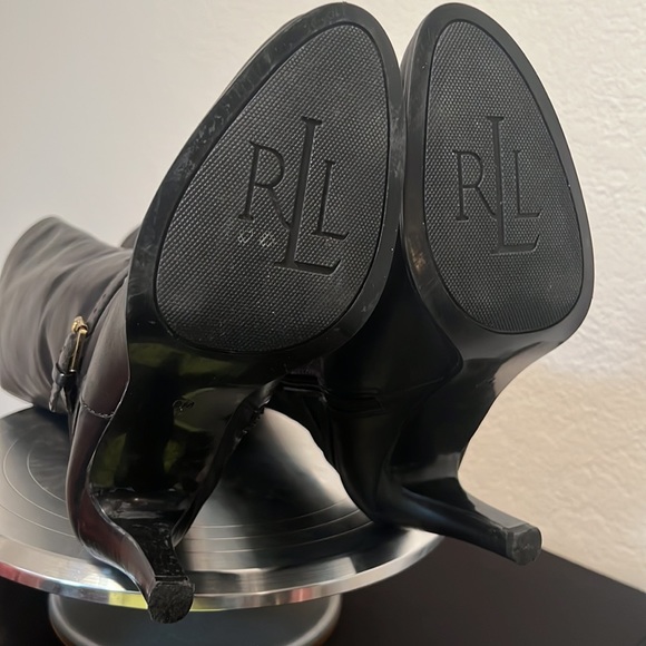 LAUREN RALPH LAUREN Bethan Leather Boots Tall 🐎 - Picture 7 of 13